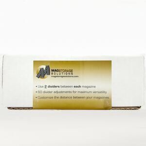 MagStorage Solutions Pistol Magazine Holder Dividers Only Adjustable Black